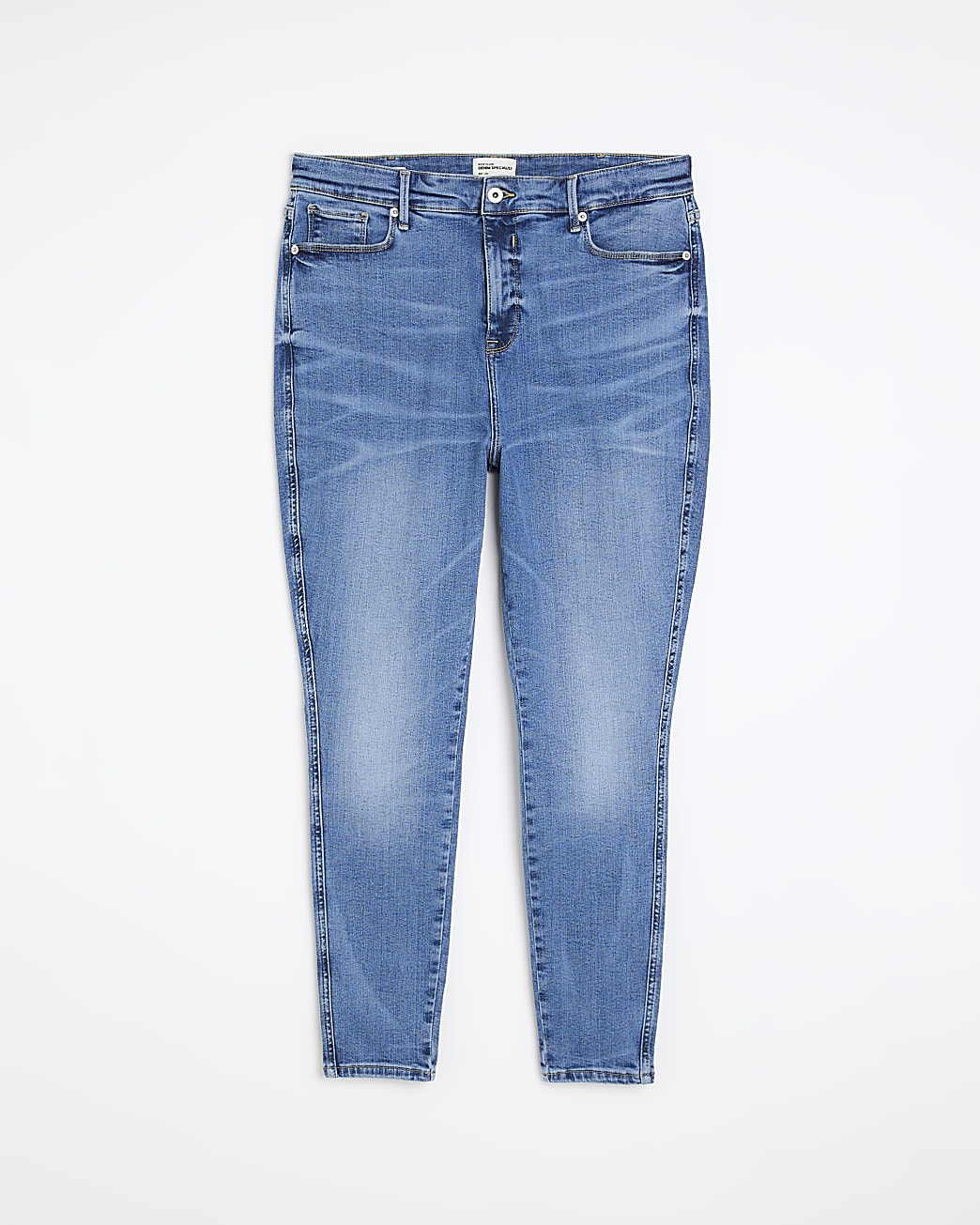 Plus blue high waisted skinny jeans