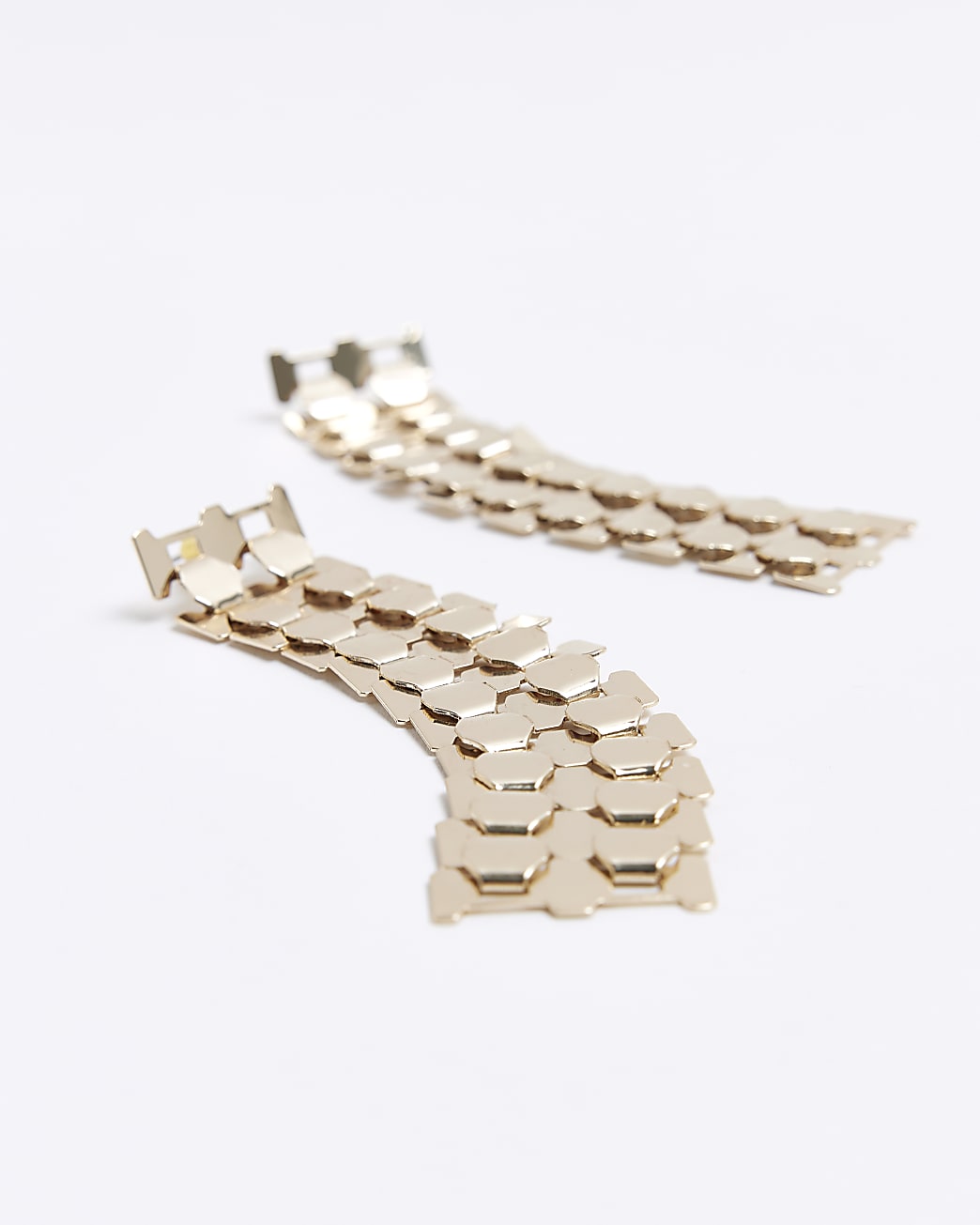 Gold chain drop earrings