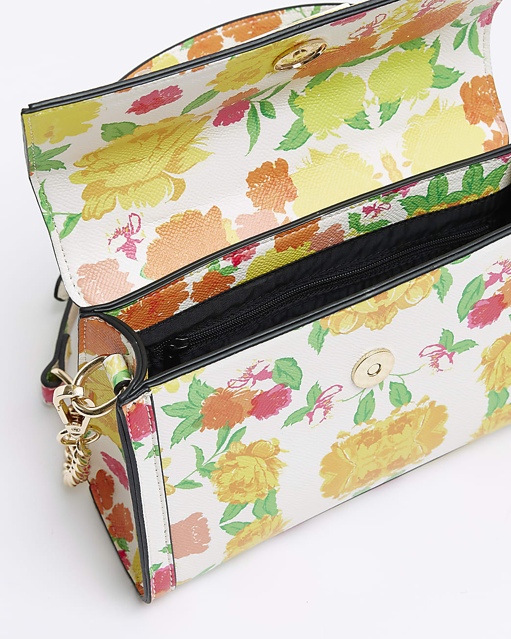 Yellow floral tote bag