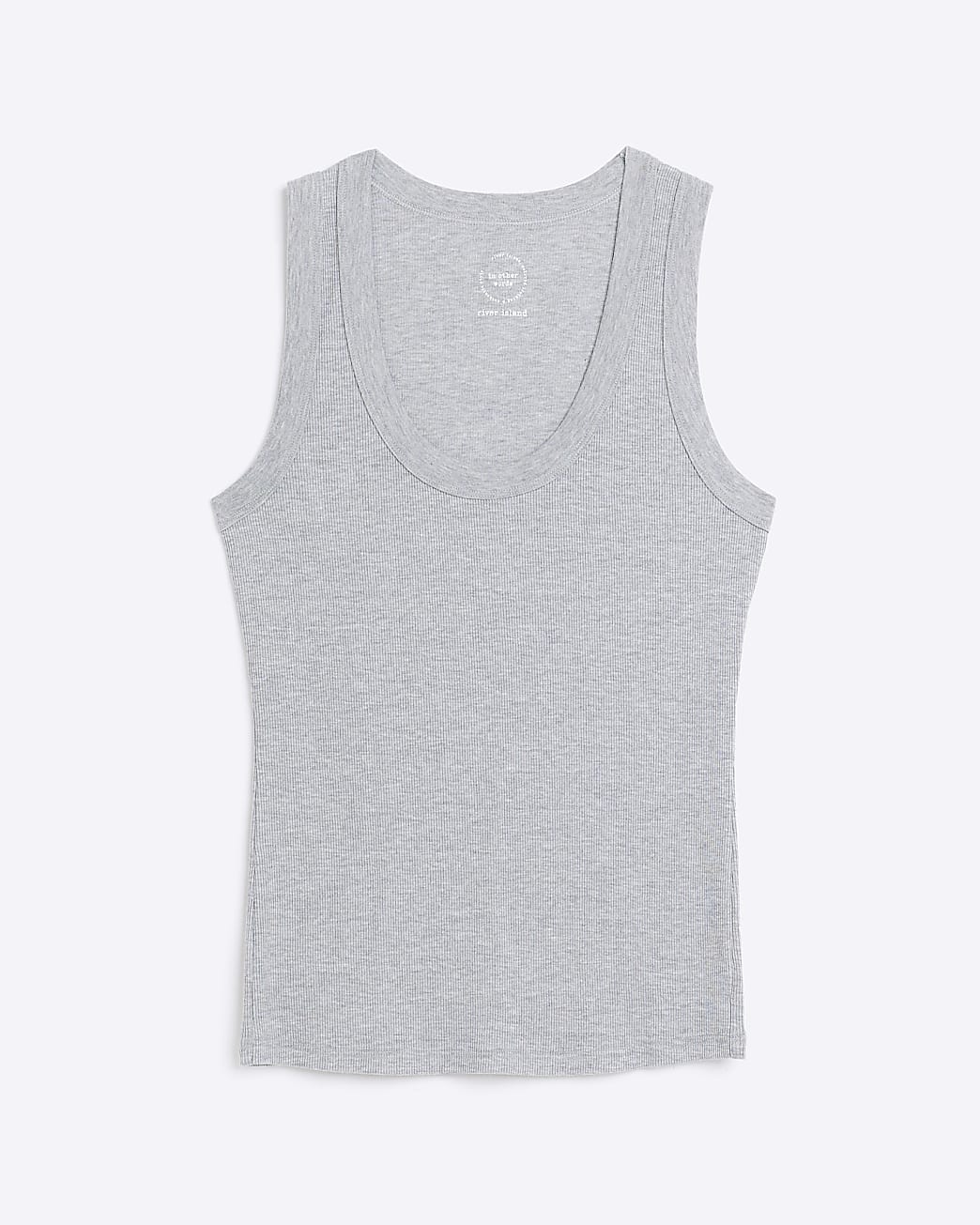Grey scoop vest top