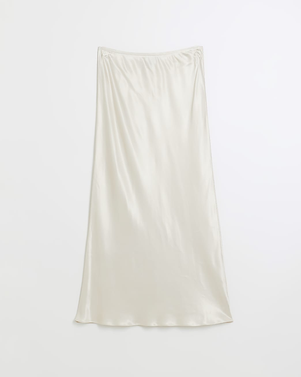 Cream satin maxi skirt