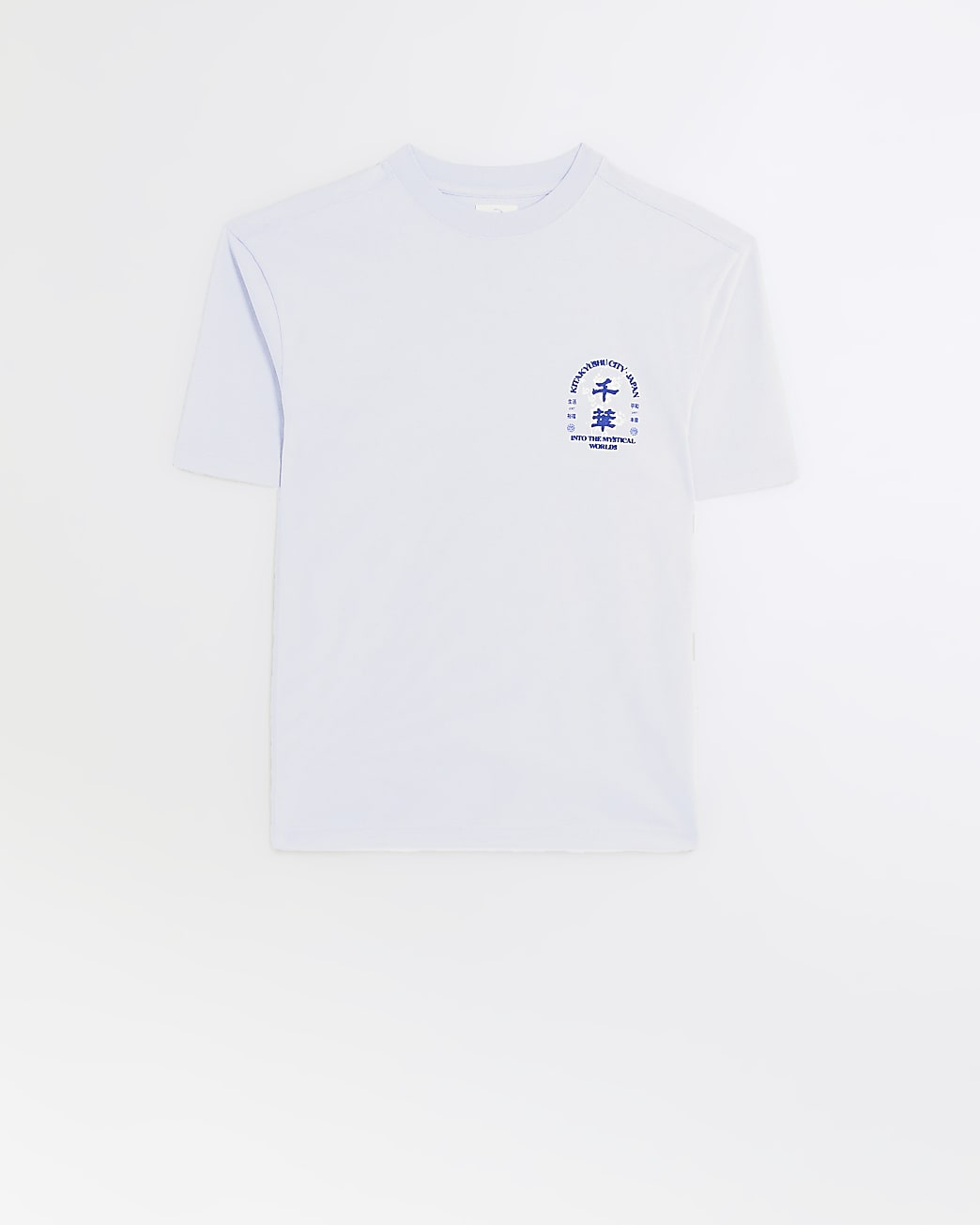 Grey regular fit Japanese print t-shirt