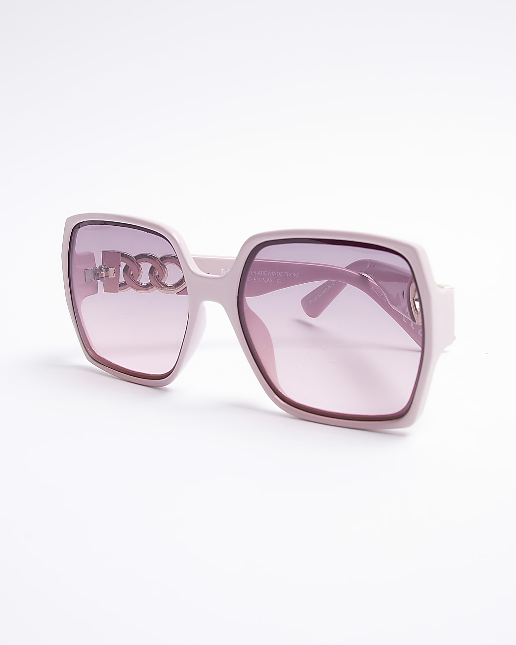 Pink oversized square sunglasses