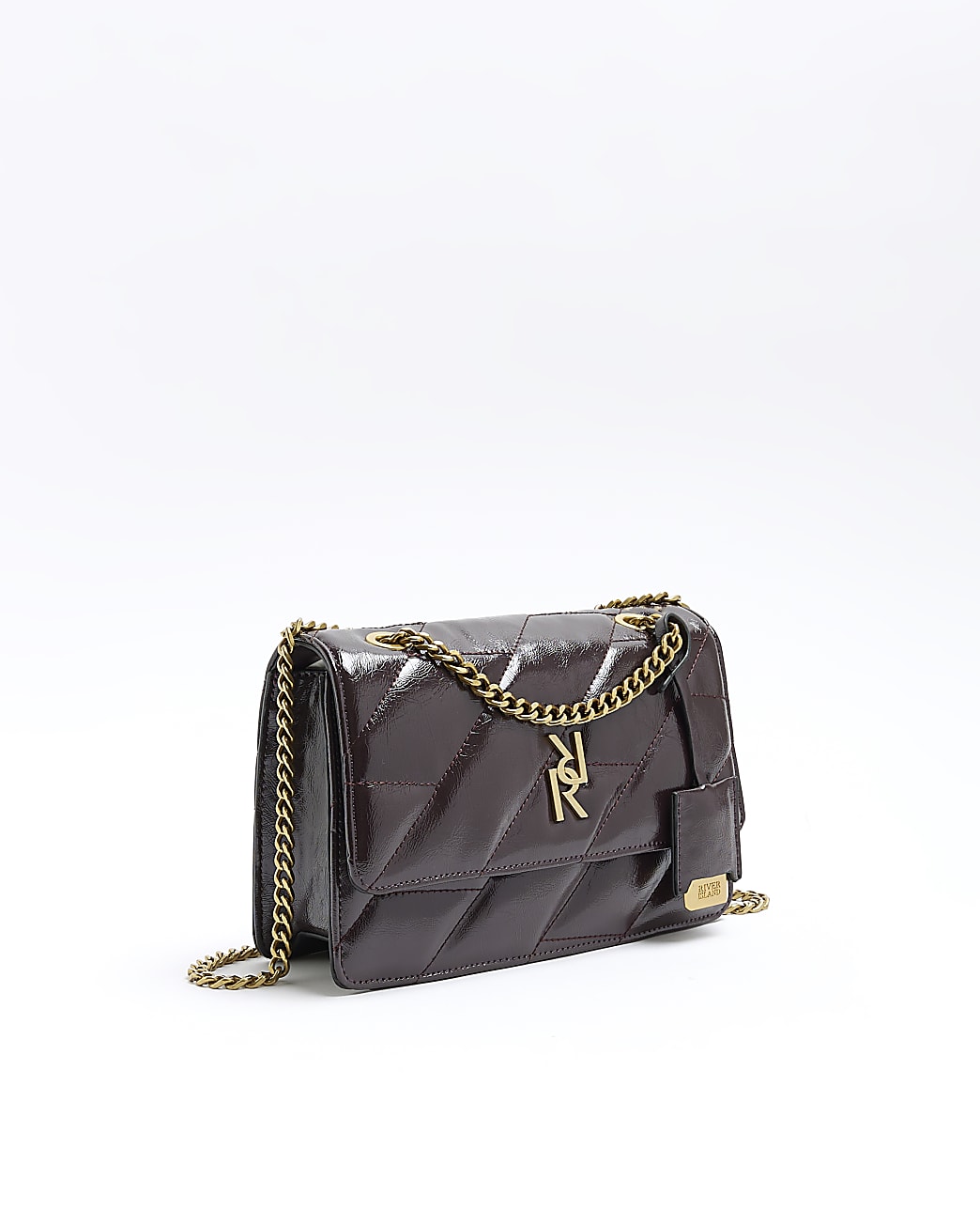 Red quilted shoulder bag