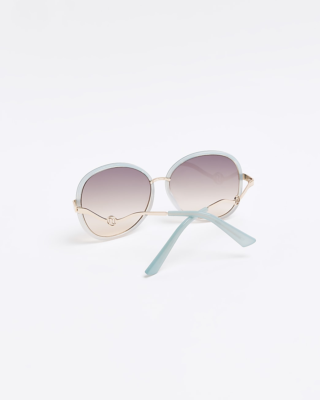 Blue Round Blue Rim Sunglasses