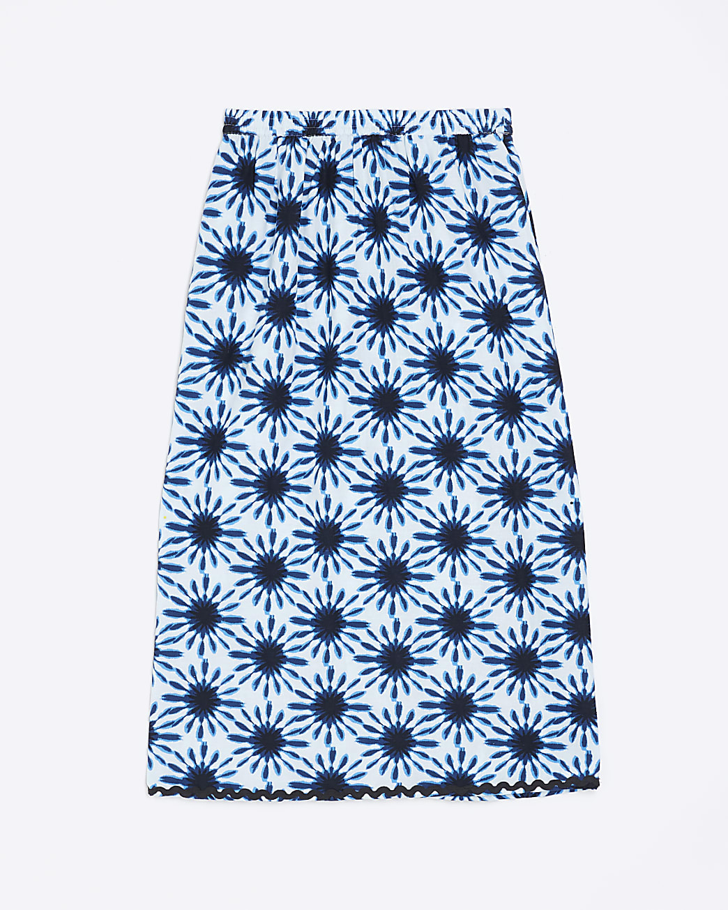 Blue print maxi skirt