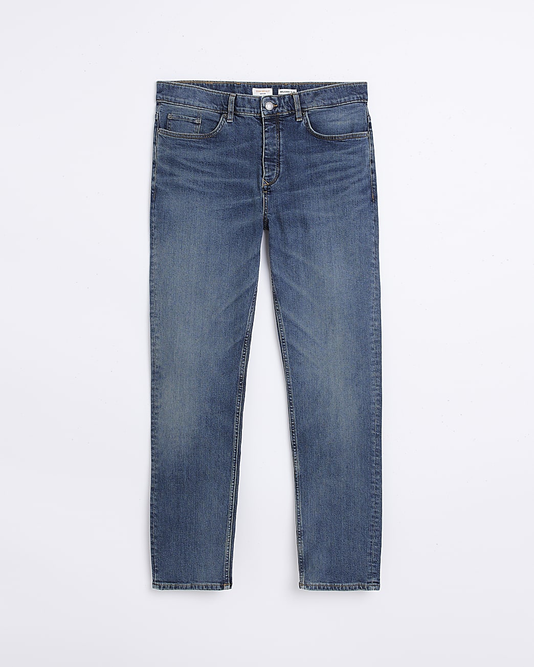 Blue slim fit relaxed jeans