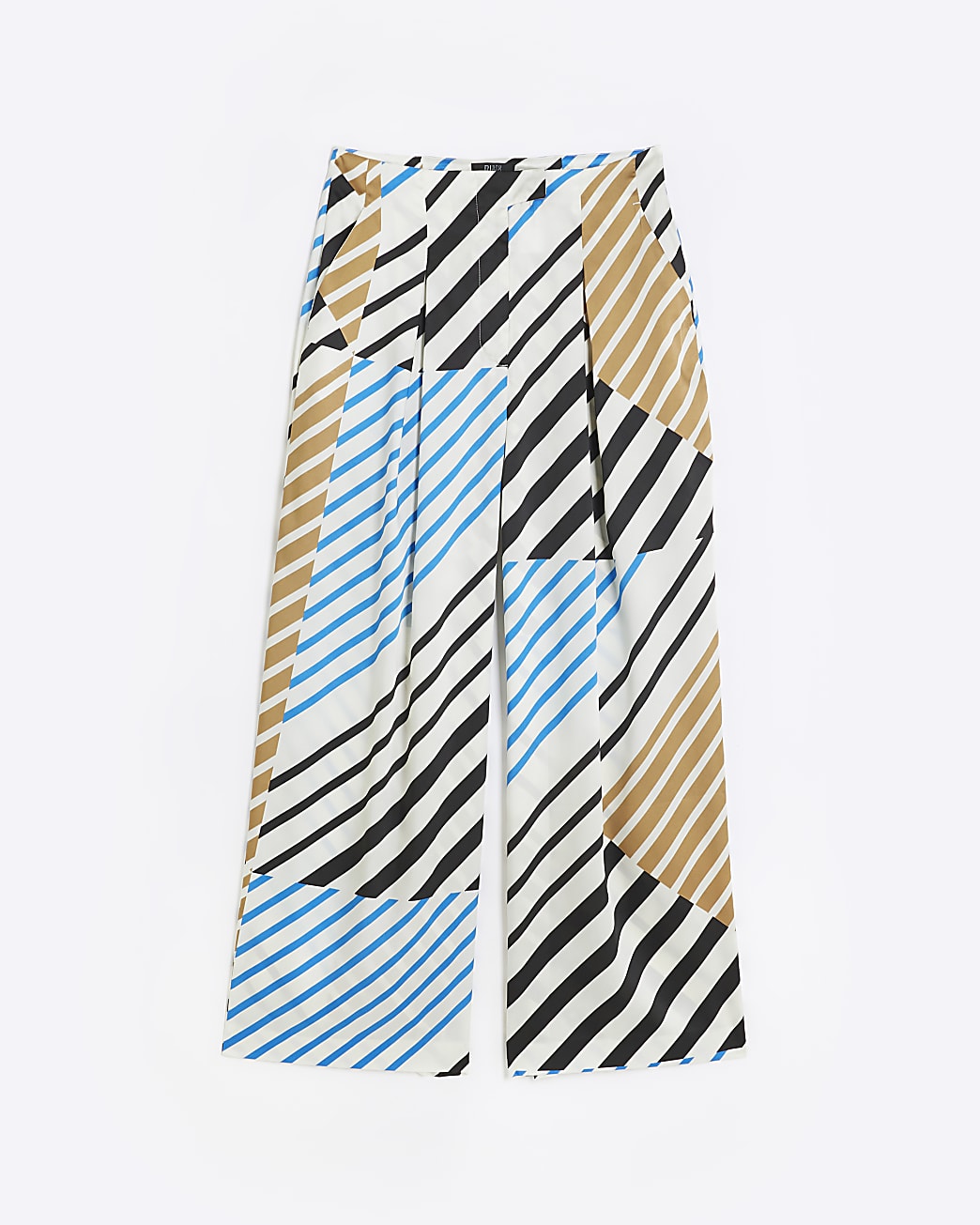Blue RI Studio stripe wide leg trousers