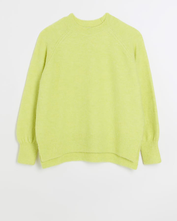 Lime green knitted jumper