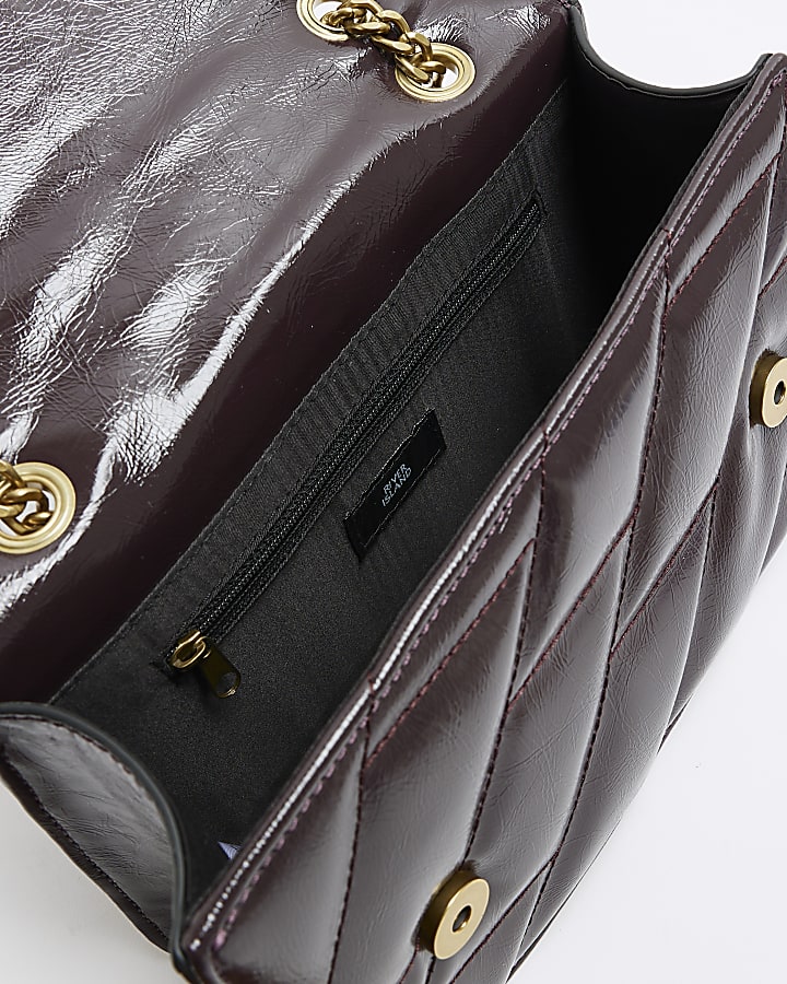Red quilted shoulder bag