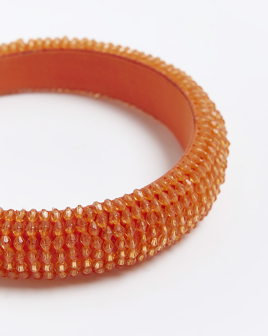 Orange beaded headband