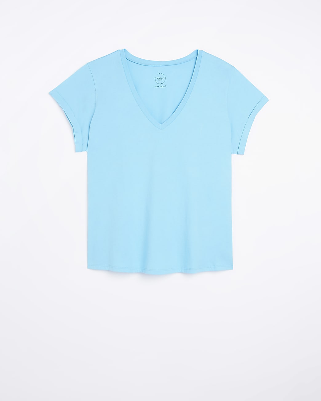 Plus blue v neck t-shirt