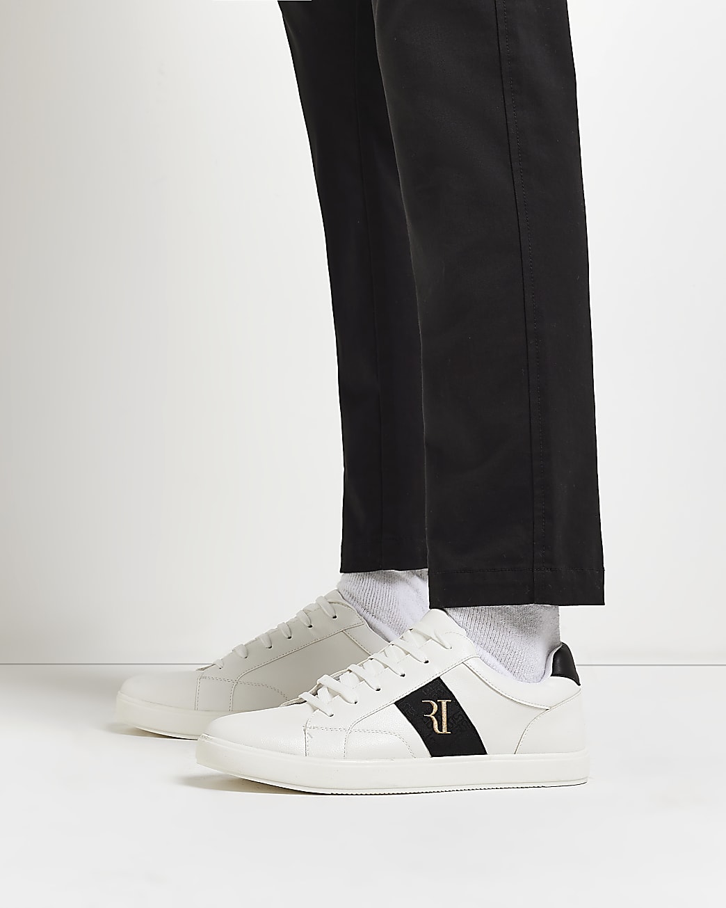 White RI Stripe Trainers