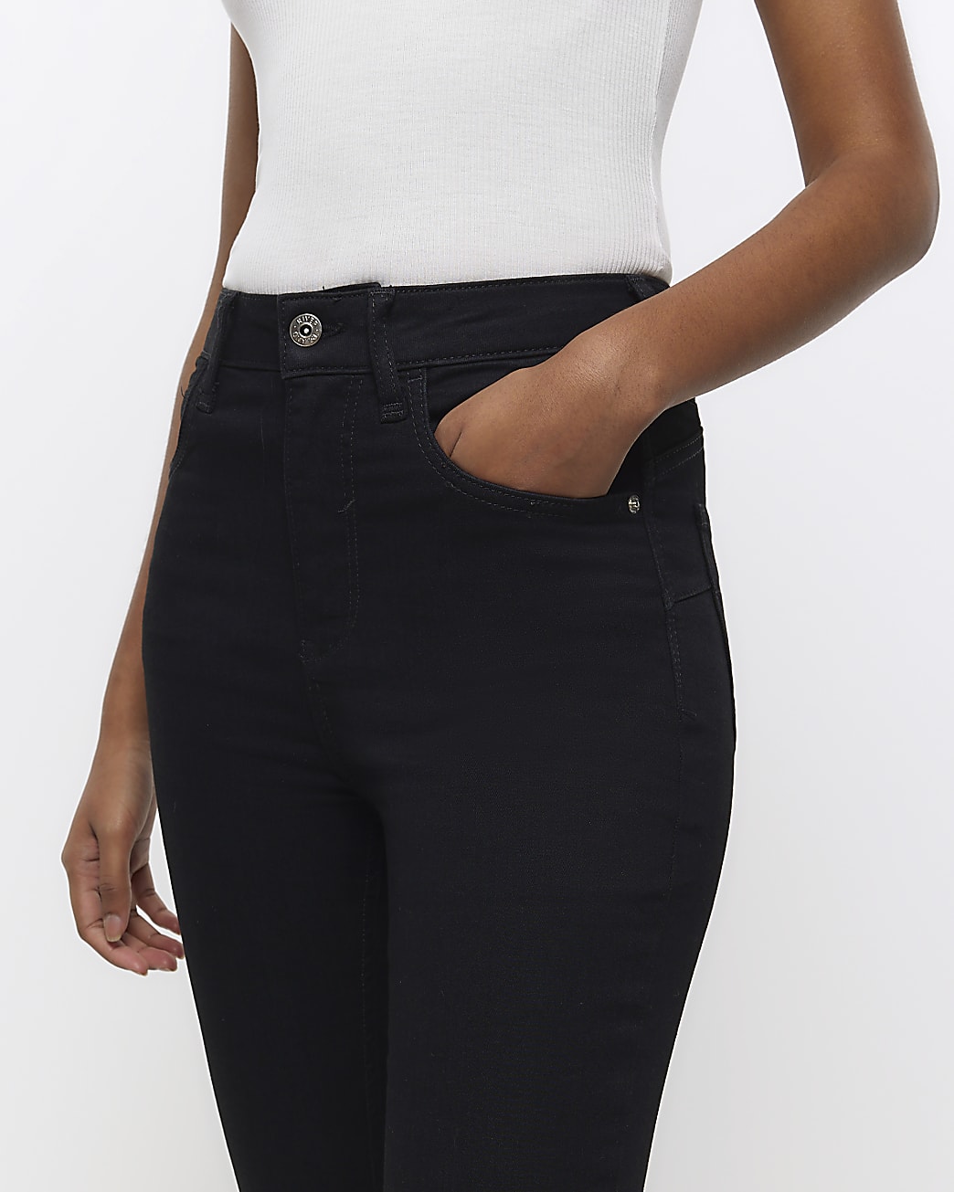 Black high waist bum sculpt skinny jeans