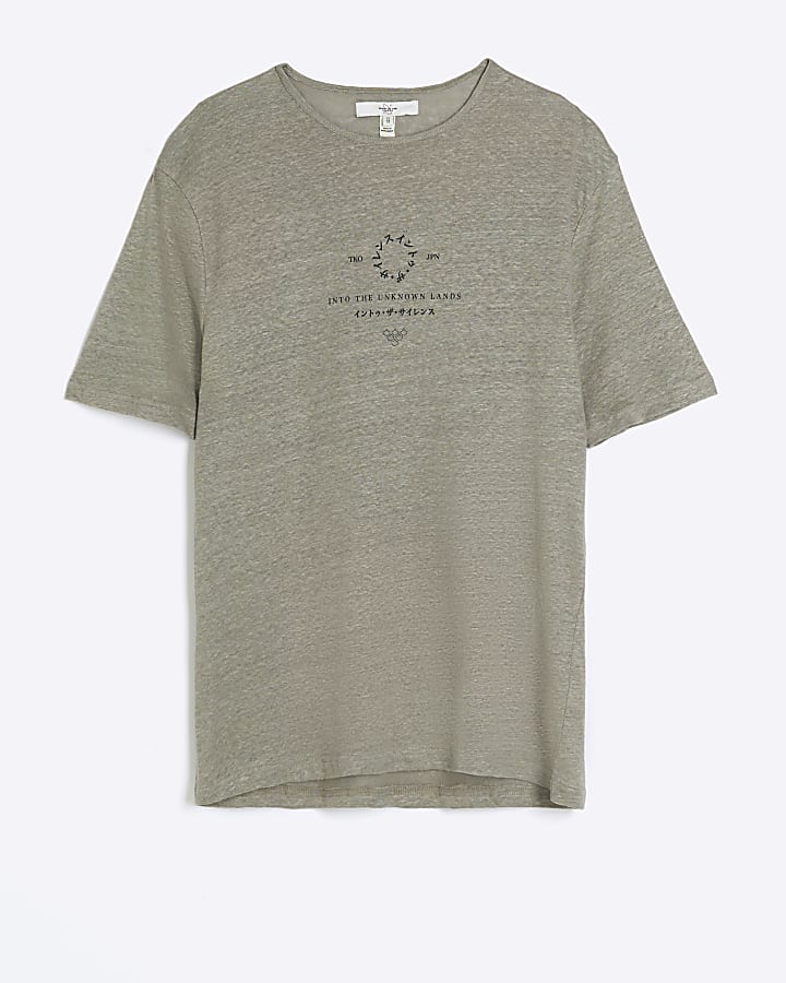 Grey regular fit graphic t-shirt