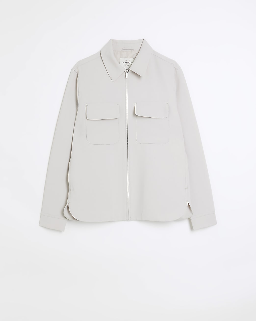 Grey regular fit smart shacket