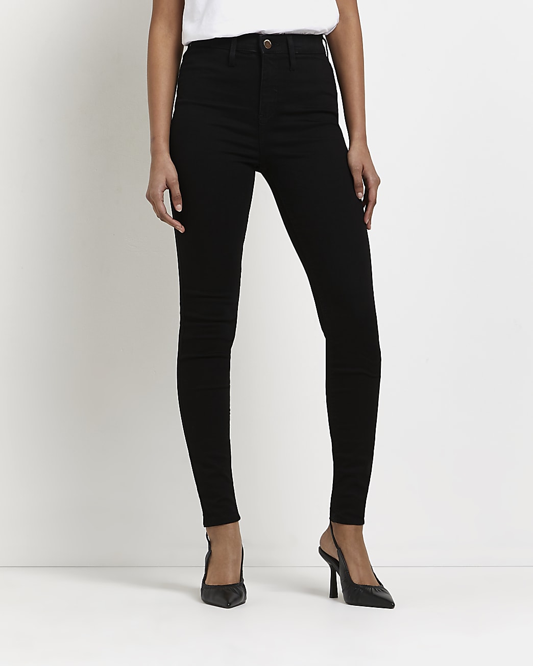 Black high waisted skinny jeans