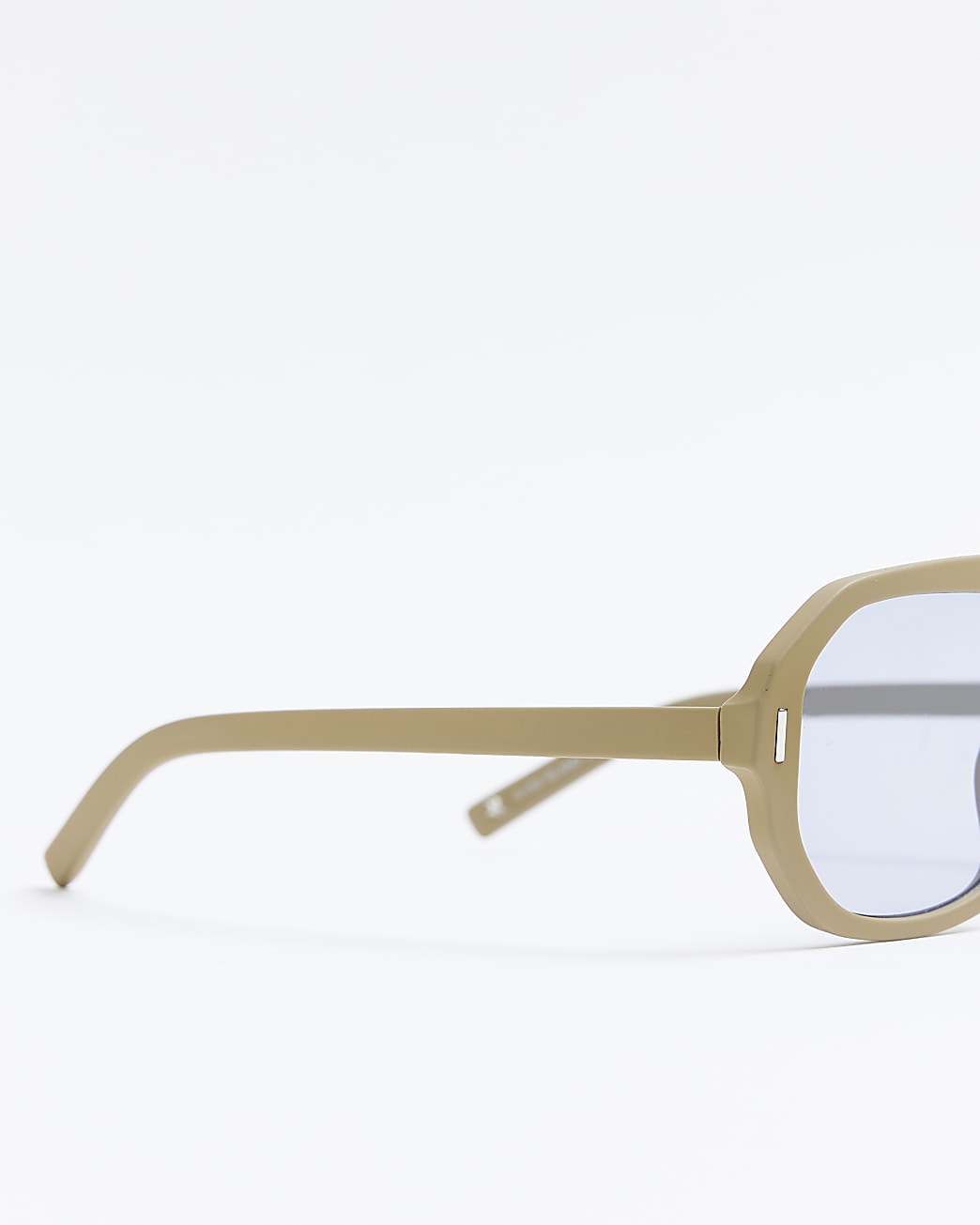 Brown rubber frame navigator sunglasses