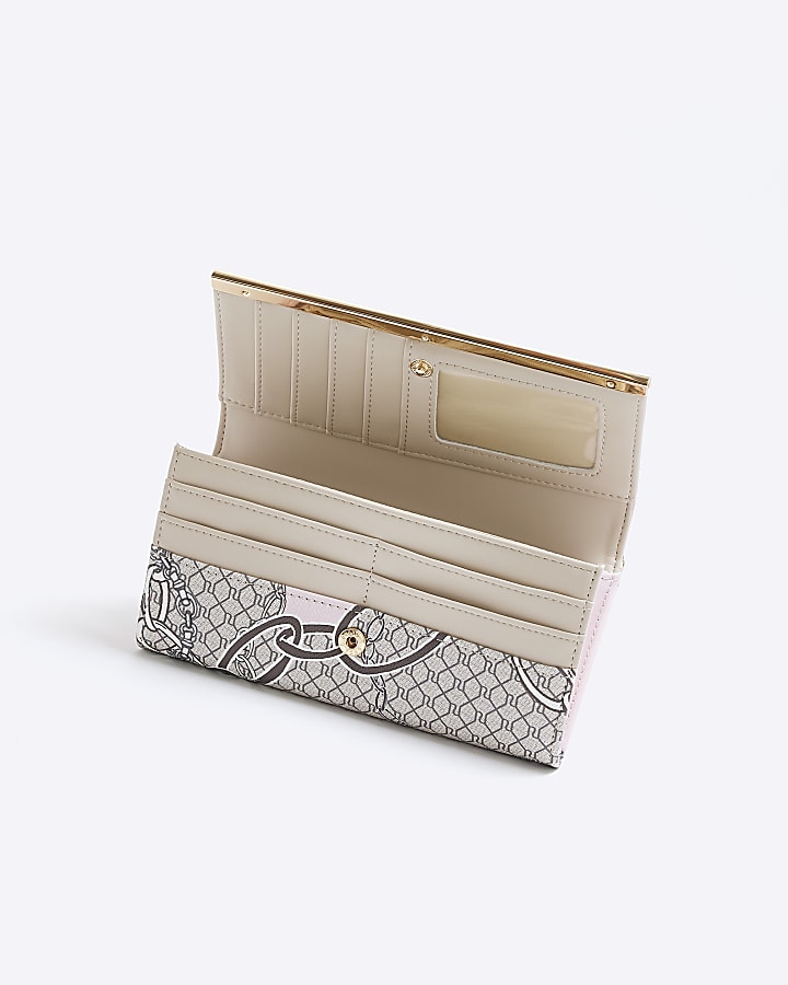 Beige RI monogram chain purse