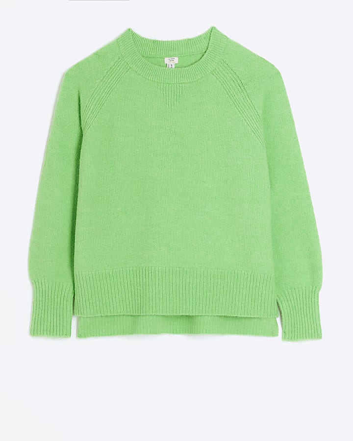 Green knitted jumper