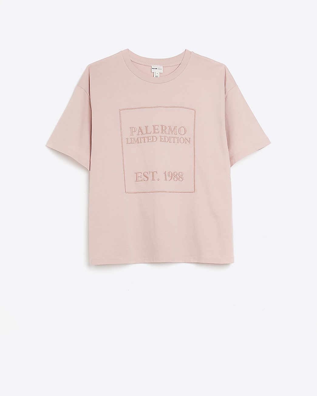 Pink graphic print boxy t-shirt