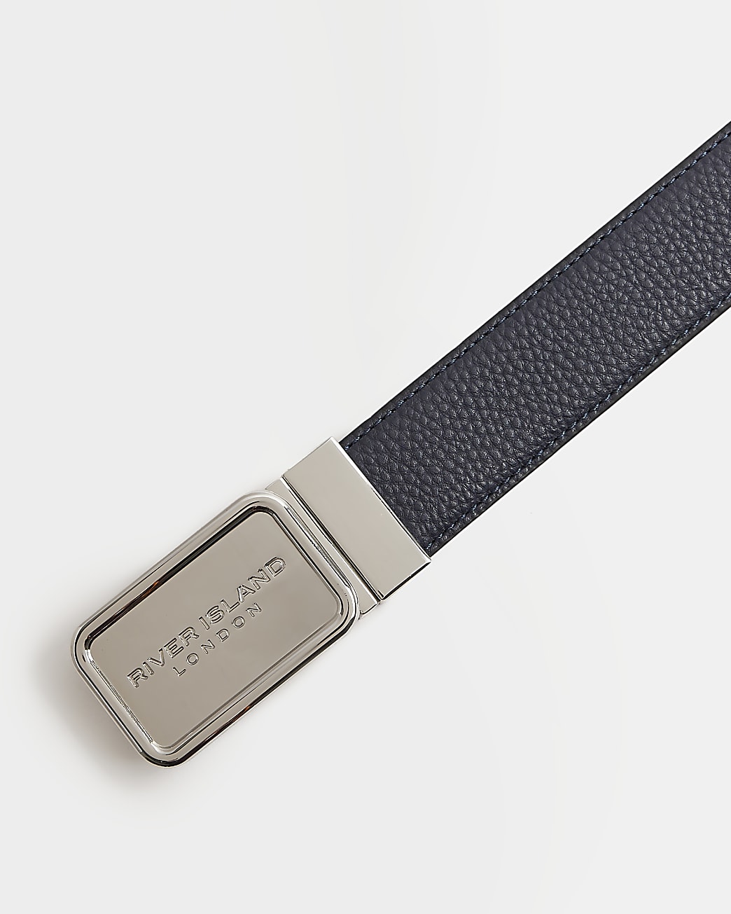 Navy and tan RI reversible belt