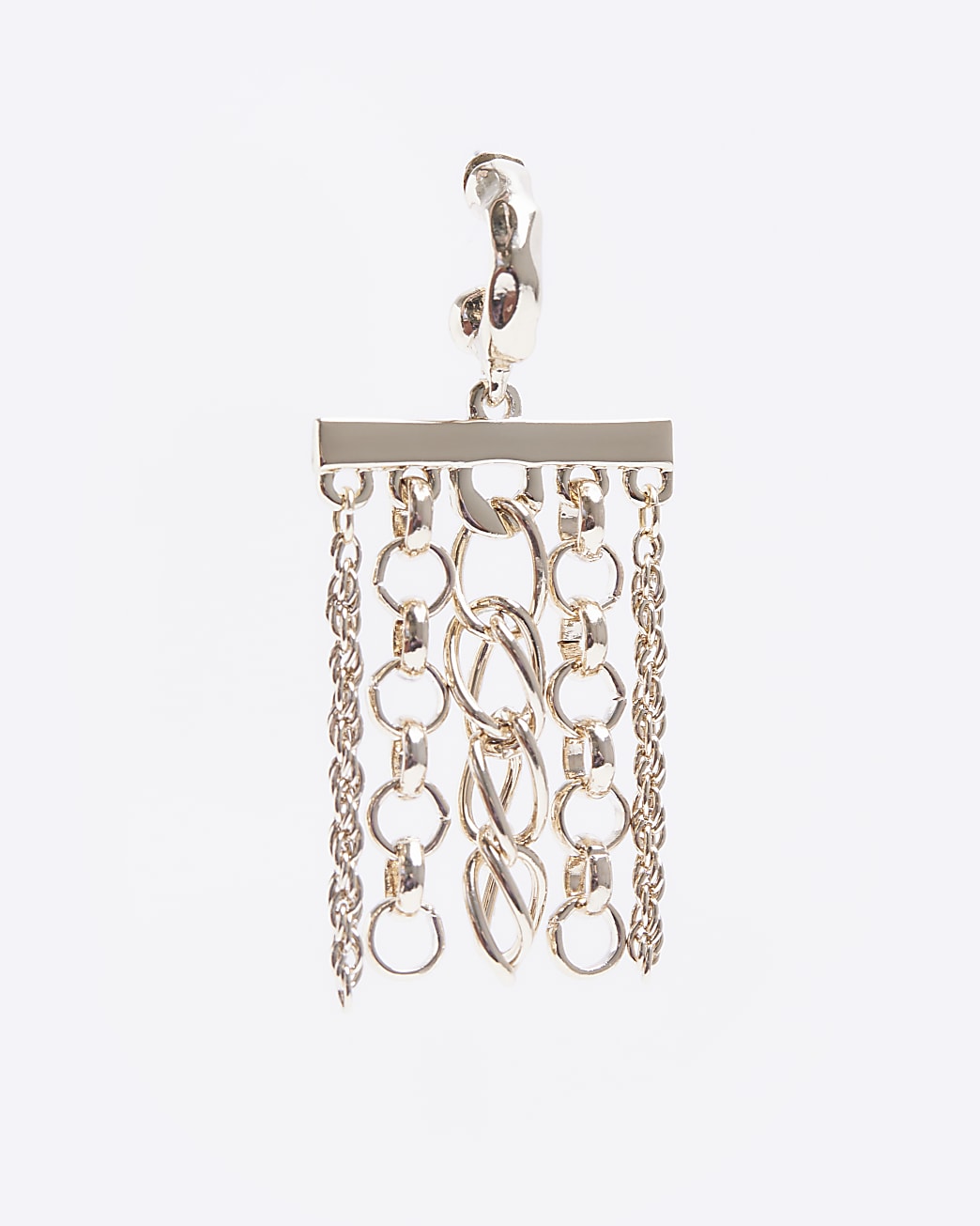 Gold drop chain earrings