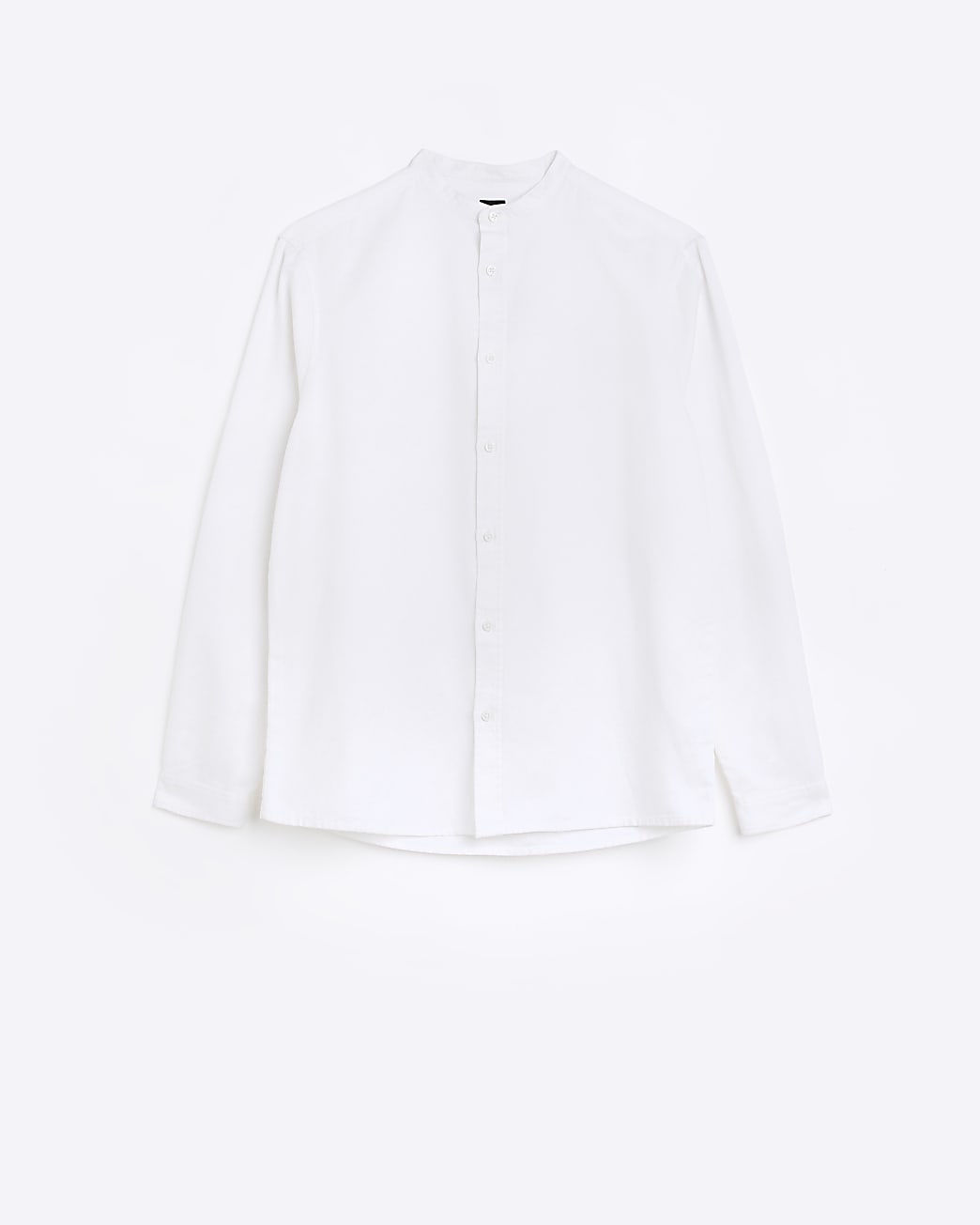 White regular fit lyocell grandad shirt