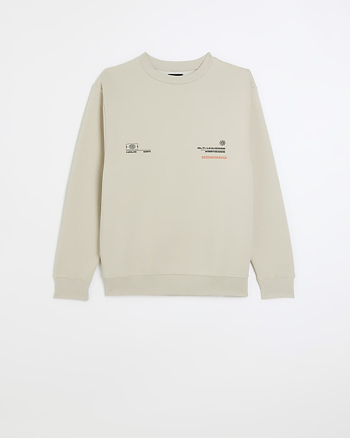Stone regular fit heatmap graphic sweatshirt