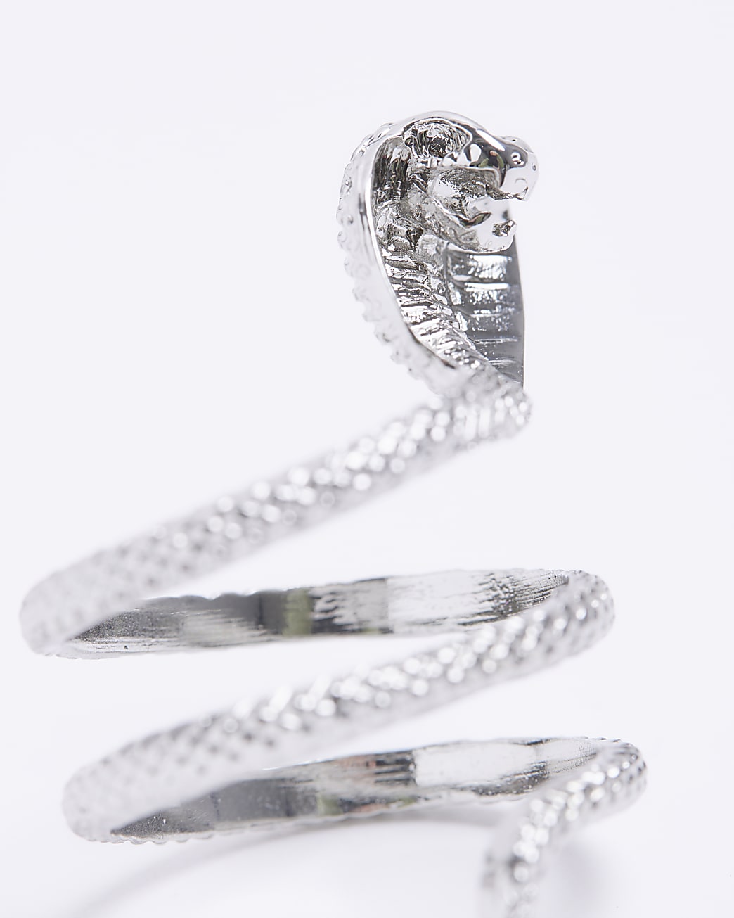 Silver colour snake wrap ring