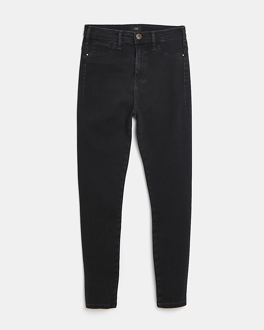 Black seamless high waisted skinny jeans