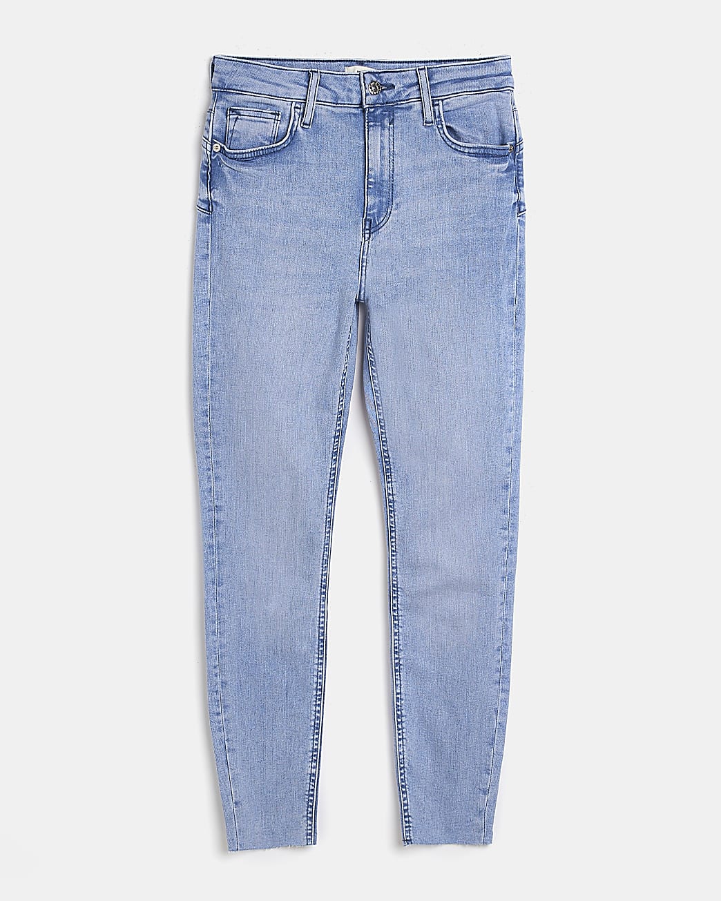 Blue high waisted skinny bum sculpt jeans