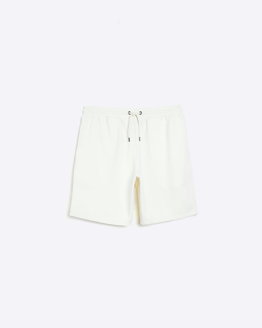 Ecru slim fit casual shorts