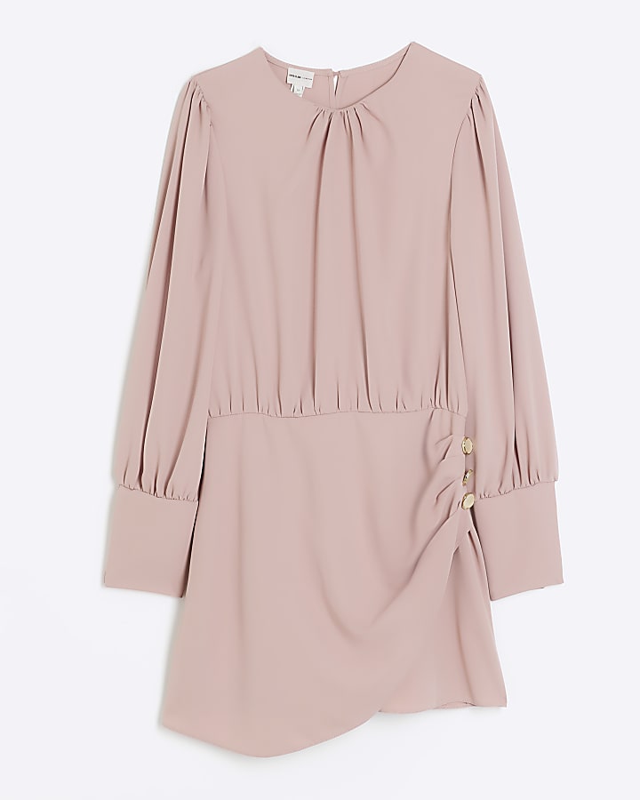 Pink drape skort playsuit