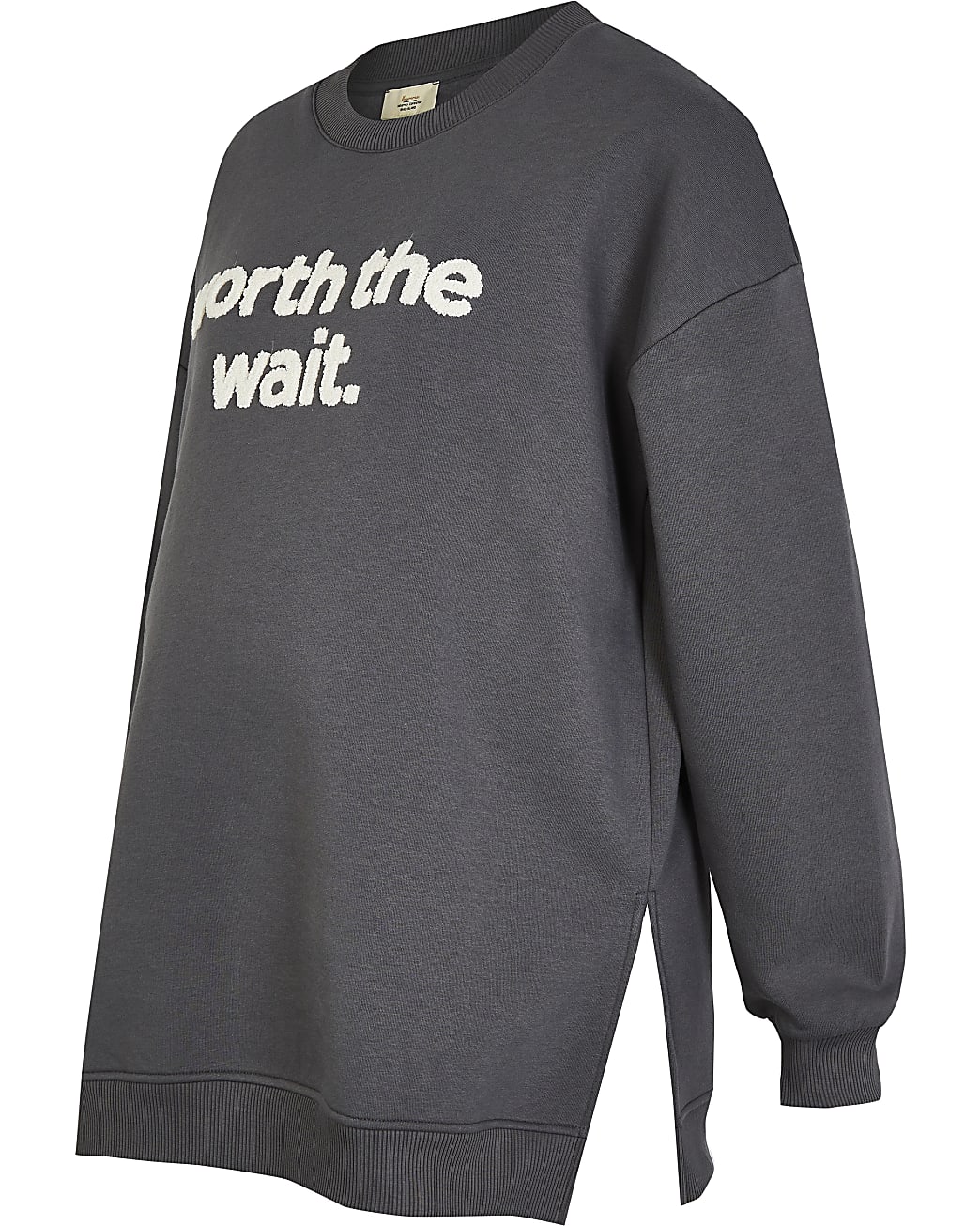 Grey oversized maternity sweatshirt