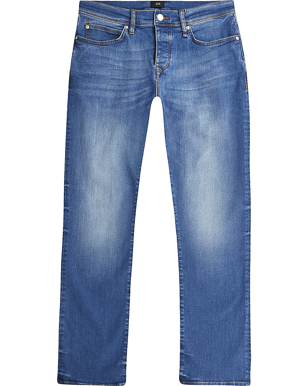 Blue washed bootcut fit jeans