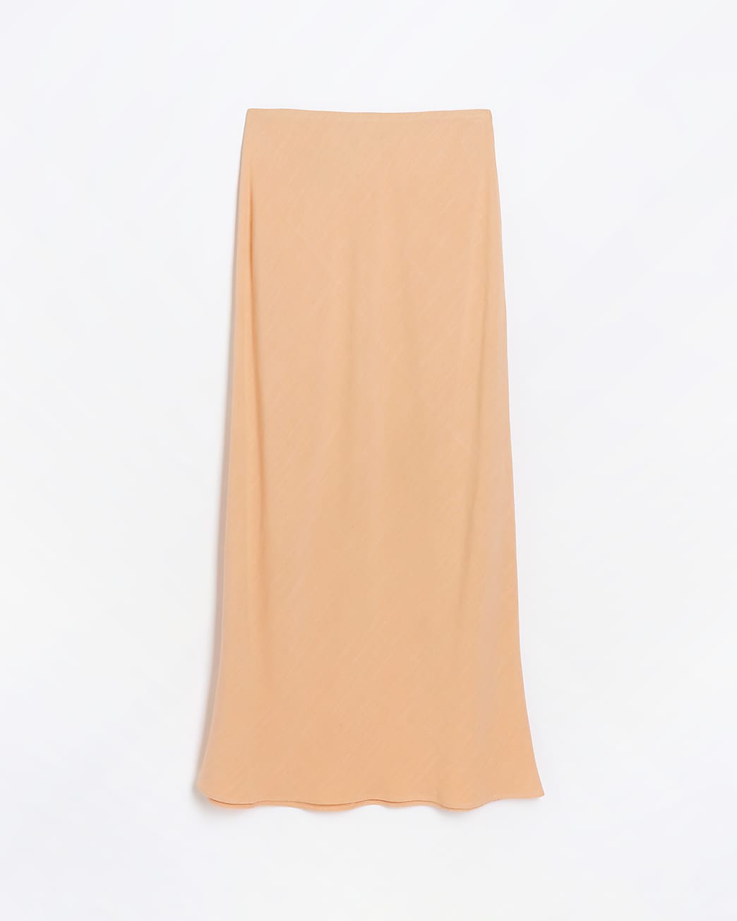 Coral linen blend maxi skirt