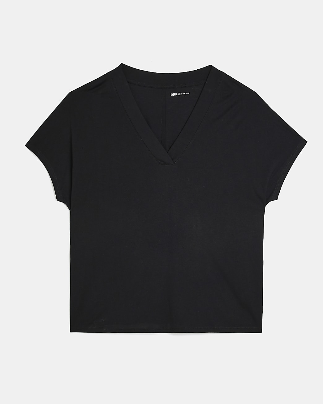 Plus black v-neck t-shirt