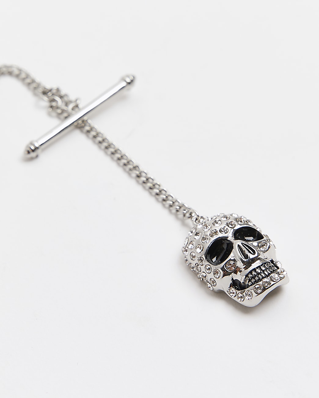 Silver colour Rhinestone Skull Wallet Chain
