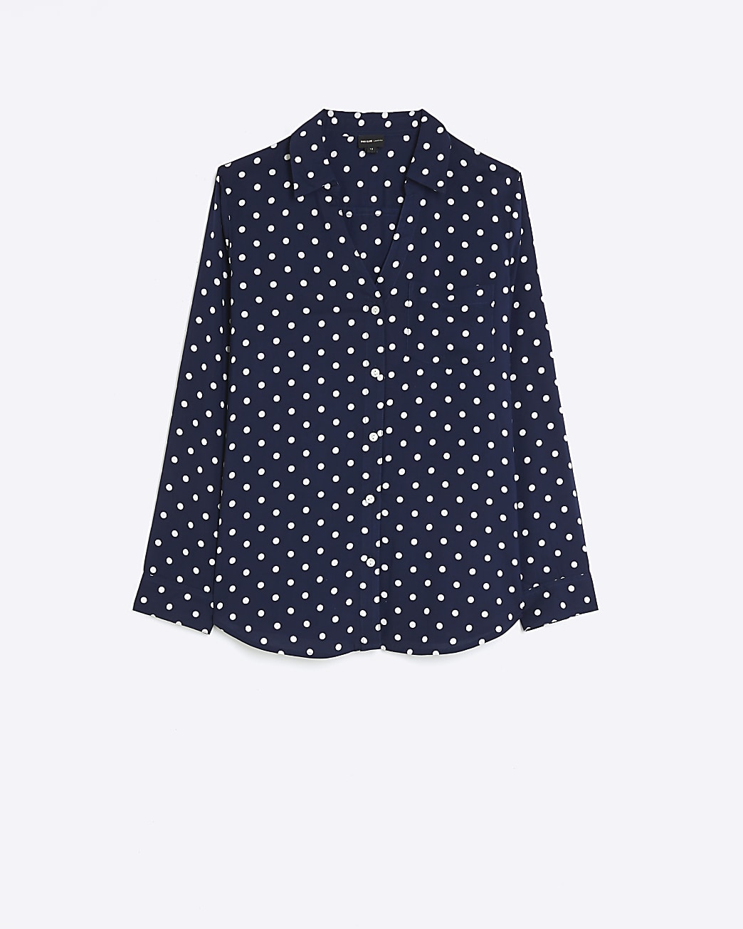 Navy spot print shirt