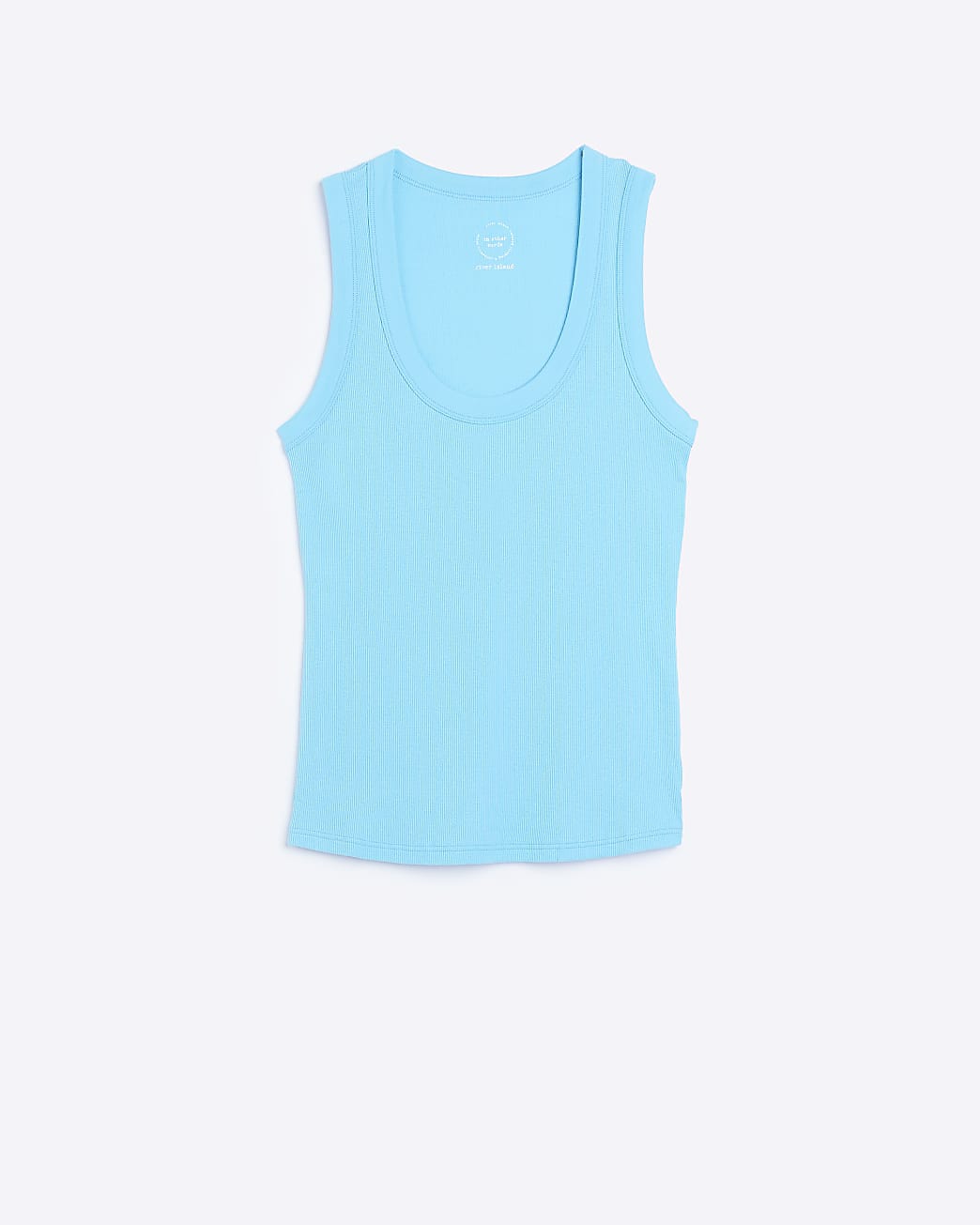 Blue scoop vest top