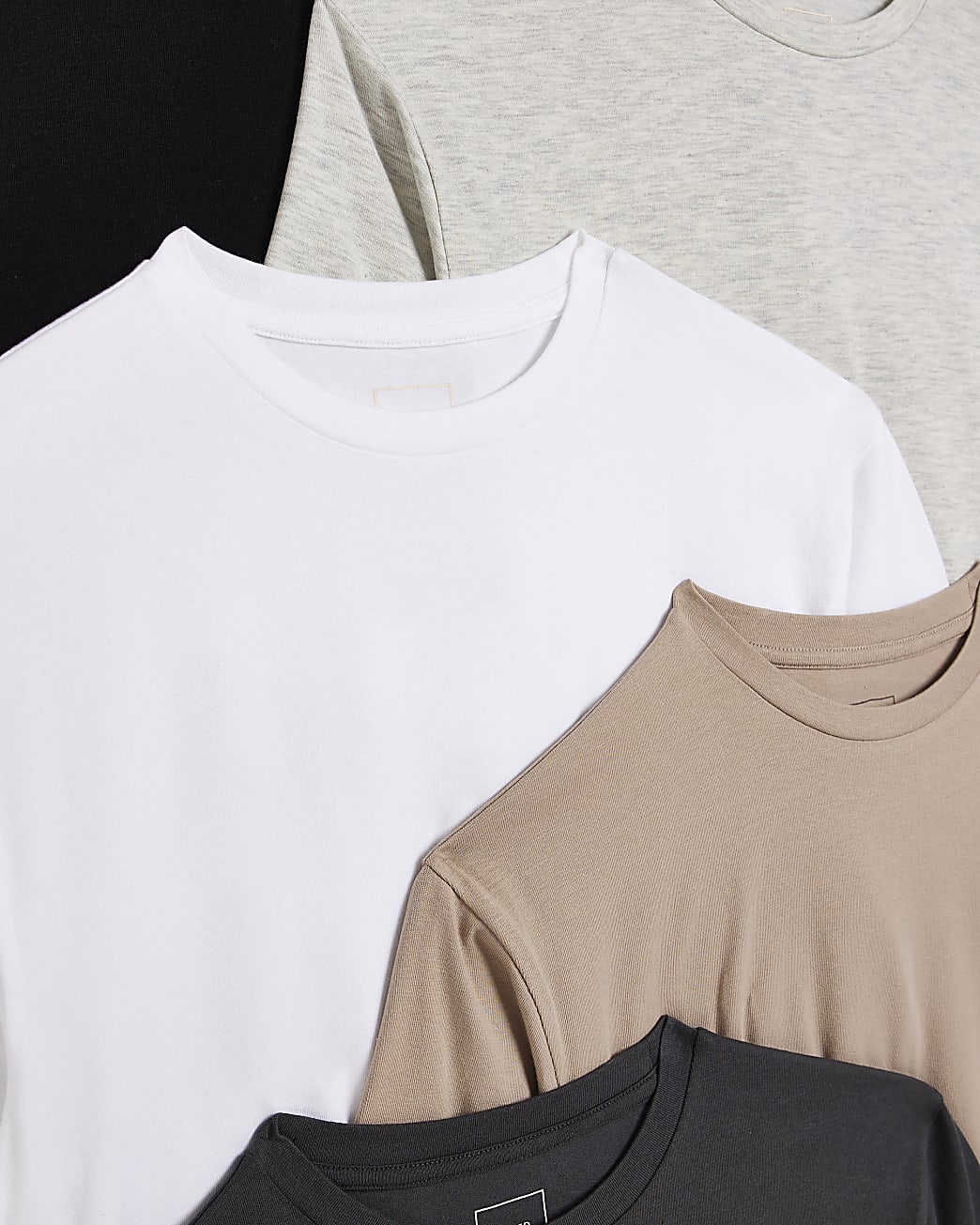 Black multipack of 5 muscle fit t-shirts