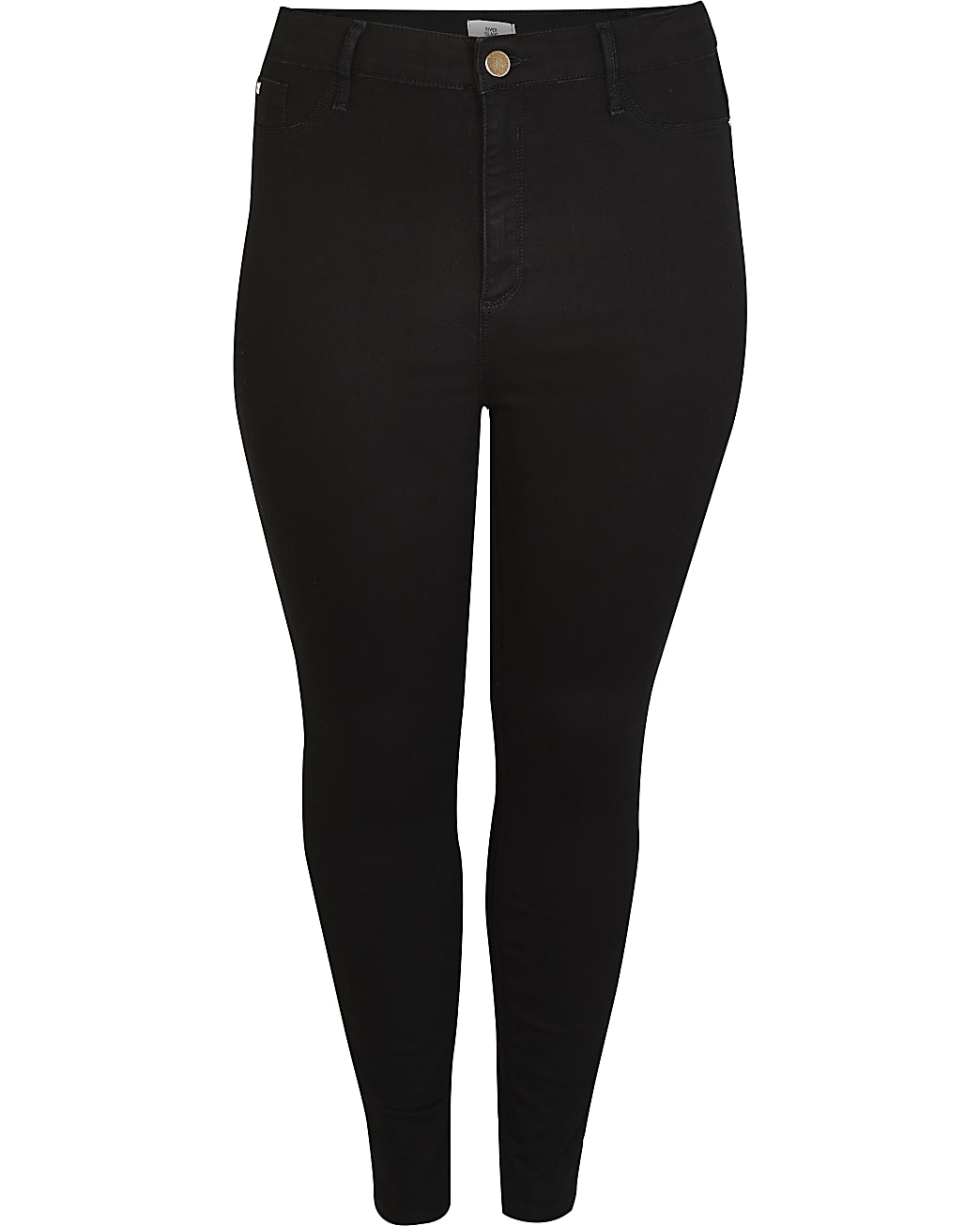 Plus black high waist skinny jeans