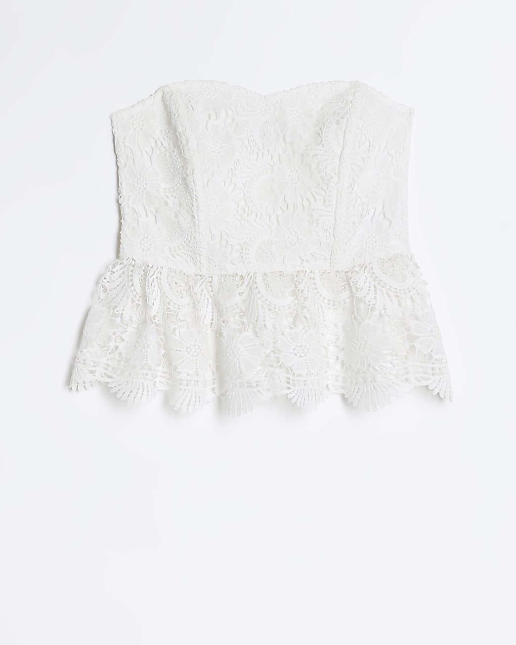 White lace corset top