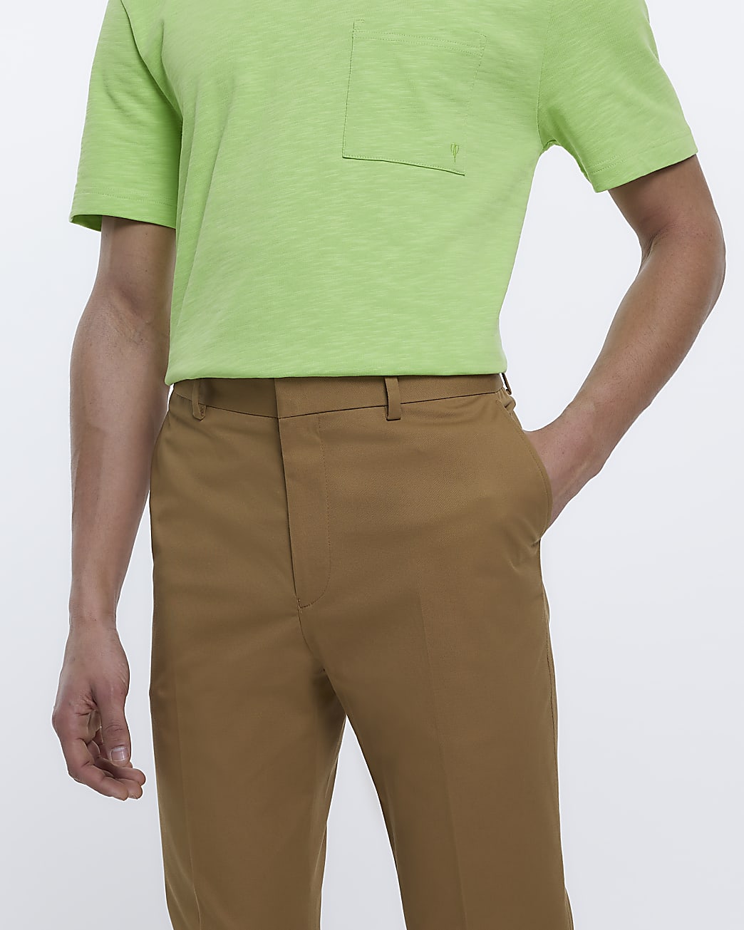 Stone Holloway Road tapered chino trousers