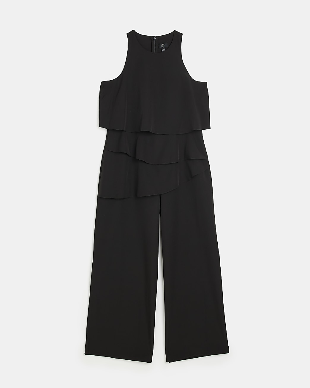 Petite black layered jumpsuit