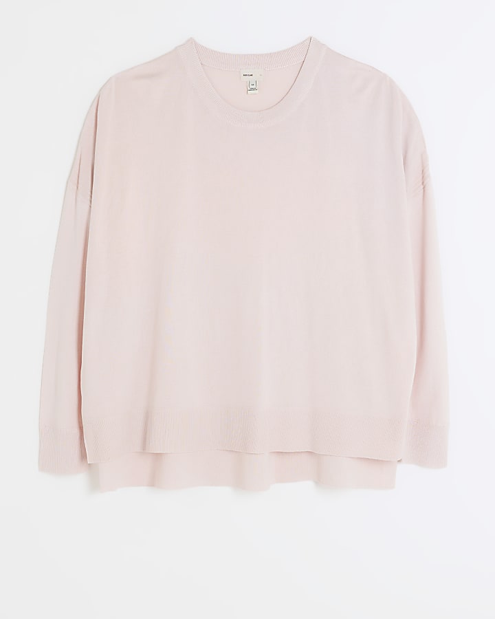 Pink fine knit jumper