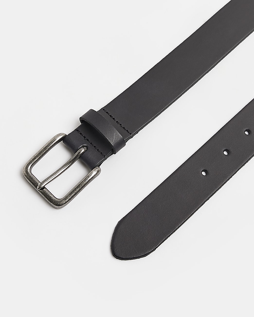 Black Gunmetal Buckle Belt