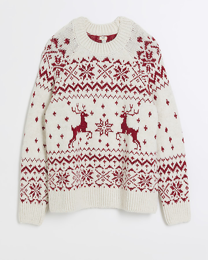 Red Christmas Reindeer Jumper