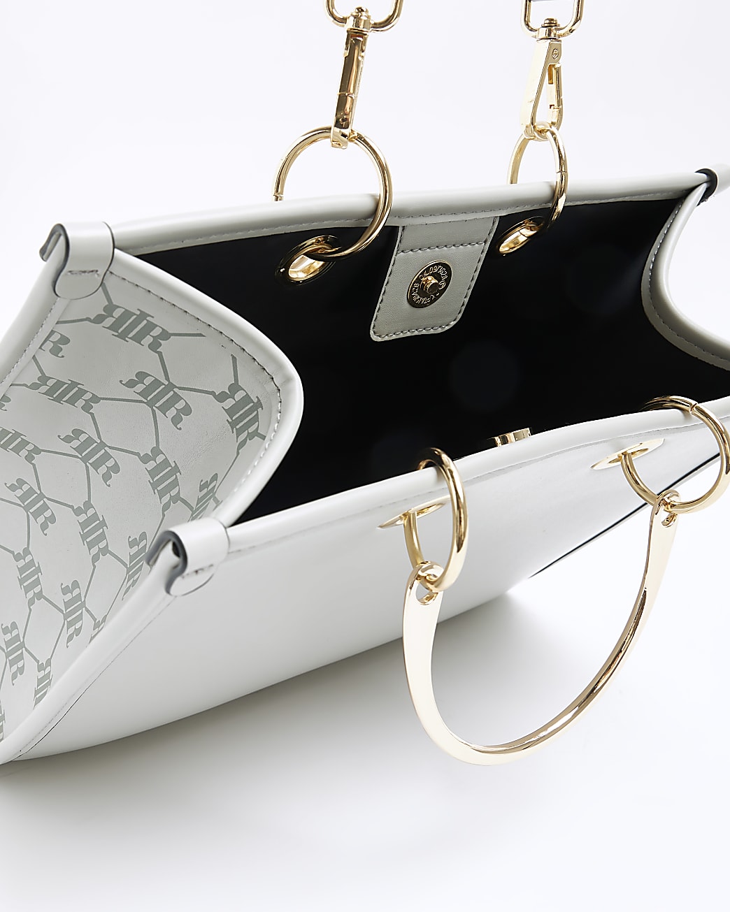 Grey RI embossed tote bag